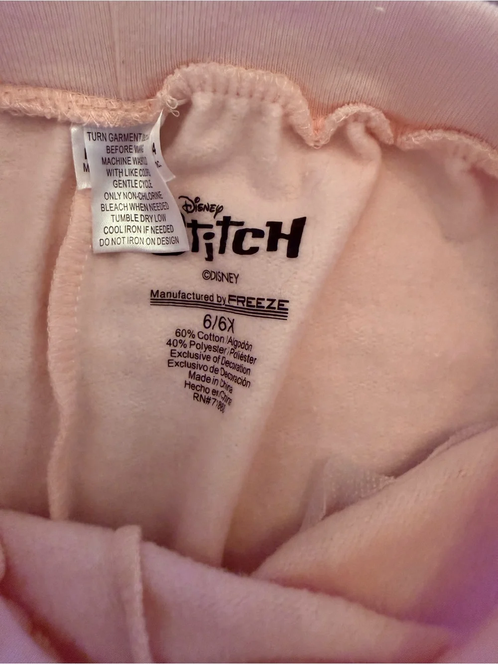 Disney Pink Stitch Space-Print Pajama Set